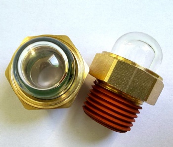 NPT Brass Dome Oil Sight Glass